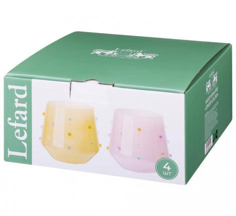 Набор стаканов 4 штуки "TENDER COLORS", 380 мл