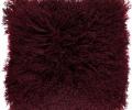 Подушка "Tibetan Burgundy" ( темно-бирюзовый) мех тибетской козы, 40x40