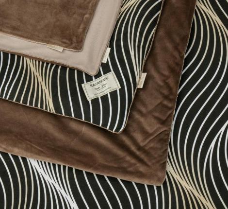 Постельное белье с одеялом "Kazanov.A." Байрон (бежевый трюфель) Велюр/Egypt Cotton, Семейный