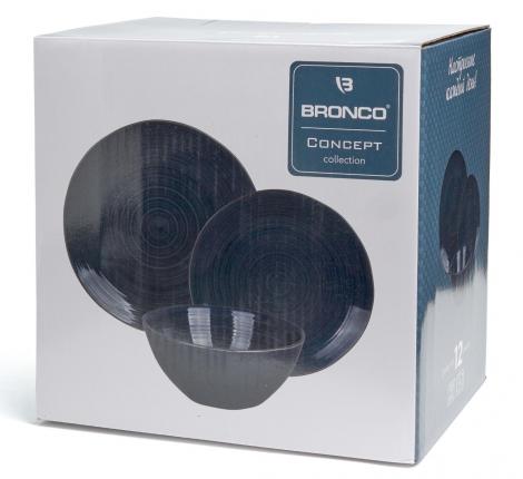 Набор посуды обеденный  BRONCO "CONCEPT" на 4 персоны, 12 предметов (синий)