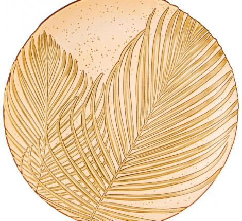 Блюдо "BOHEMIA" AMBER, диаметр 33 см
