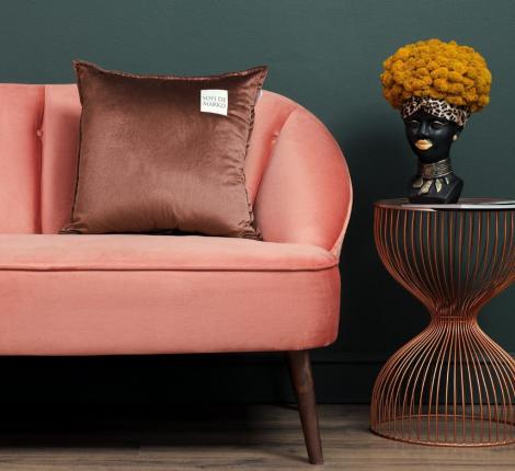 Подушка декоративная "Sofi de Marko" Ноэми (коралл) Велюр, 55х55