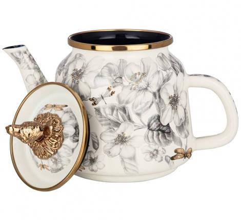 Чайник эмалированный "ЯБЛОНЕВЫЙ САД" 950-533, 1,0 л