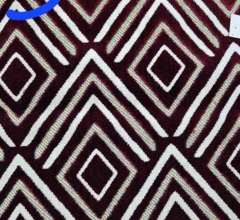 Комплект покрывал "Karteks" на диван 180х220 и два кресла 90х180 РОМБ 3, бордовый