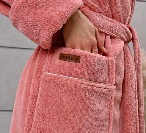 Халат женский трига шалька "AMBIELLA A-1295" сухая роза, 3XL