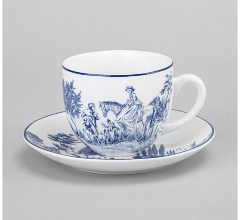 Чайный набор на металлической подставке "NOVEL" на 4 персоны, 8 предметов (220 мл)