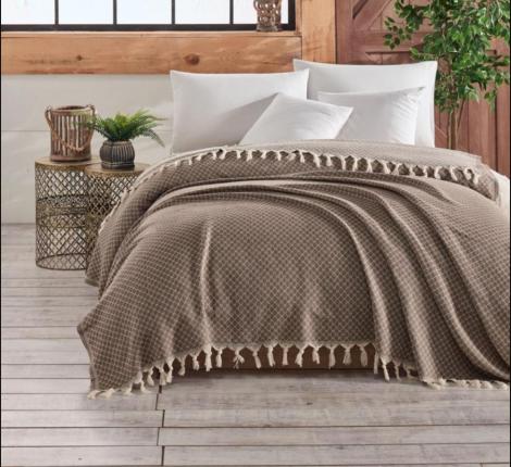 Покрывало "NAZBONC" (BROWN) коричневый, 200х220