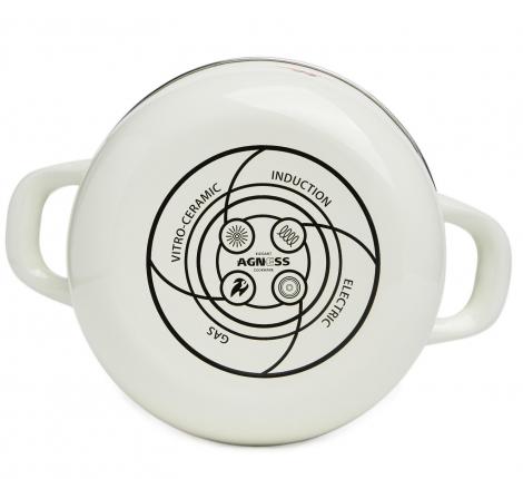 Кастрюля эмалированная с крышкой "СНЕГИРИ" 934-745, 1.5 л