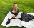 Сапожки-носочки пуховые "Comfort Socks Travel Grass" Black, 36-39 р.
