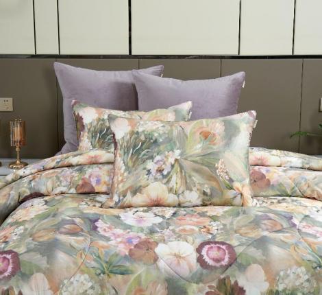 Постельное белье с одеялом "Kazanov.A." Муаре (пыльная орхидея) Велюр/Egypt Cotton, Евро