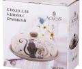 Блюдо для блинов с крышкой "ПАРИЖСКИЕ КОТЫ", диаметр 23 см