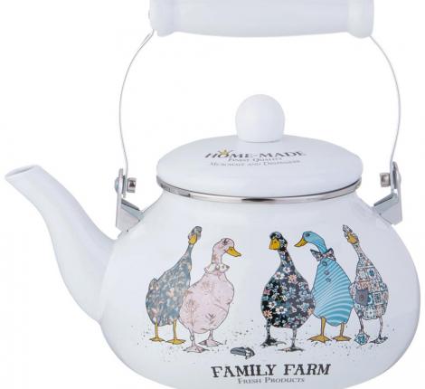 Чайник эмалированный "FAMILY FARM", 2,5 л