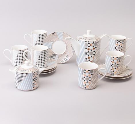 Чайный сервиз "TOP STYLE" 165-597 на 6 персон, 14 предметов