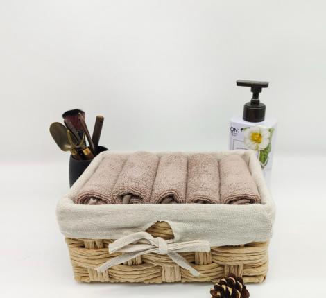 Набор махровых салфеток "Sofi de Marko" Дэйзи 30х50-5шт., светло-бежевый