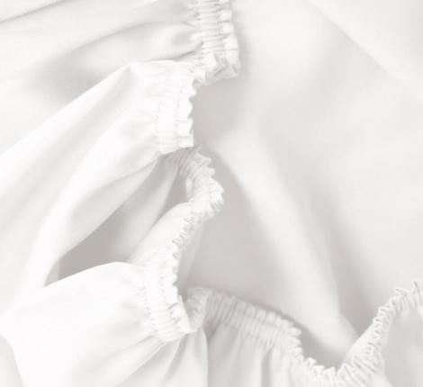 Простыня на резинке "ARCTIC WHITE BRILLIANT GRASS" Тенсел, 180х200х40