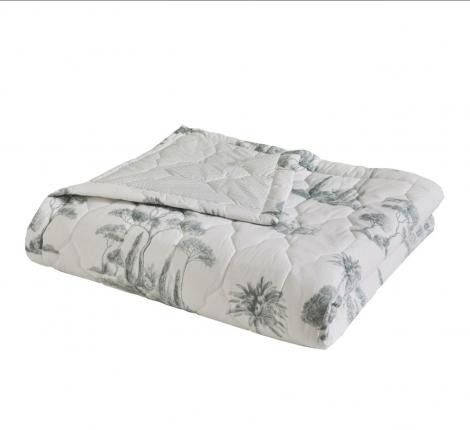 Покрывало стёганое "Blanc des Vosges" PROMENADE sauge (серо-зеленый), 250х270
