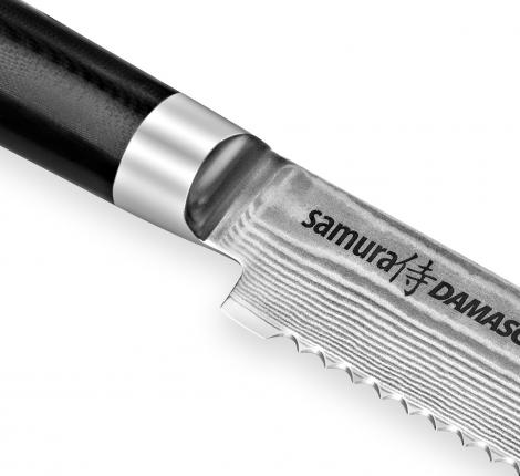 Нож кухонный &quot;Samura DAMASCUS&quot; для хлеба 230 мм, G-10