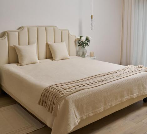 Покрывало Luxberry "SIMPLE STRIPES" 240x260, экрю