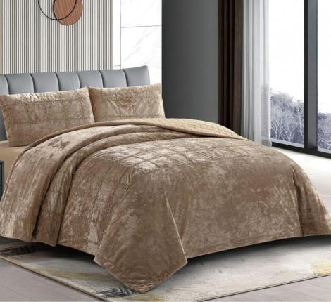 Покрывало велюровое Valtery PMST-31, 240х260 (наволочки 50х70-2шт.)