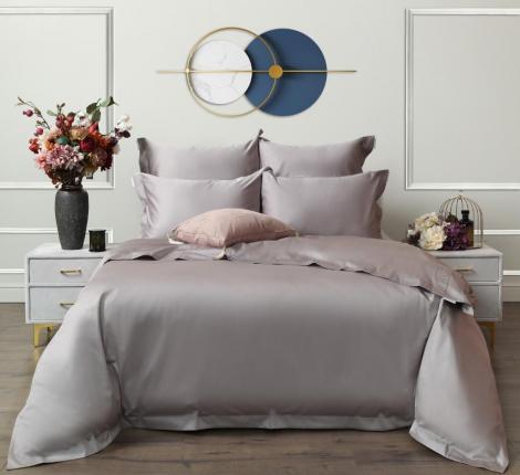 Постельное белье "Sofi de Marko" Моно (серый) Сатин ДеЛюкс, Евро макс