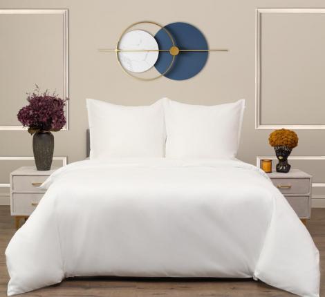 Постельное белье "Siberia" Сэнди (белая) Ранфорс, 2 спальный (70х70)