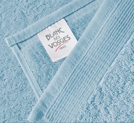 Полотенце махровое "Blanc des Vosges" UNI BLEUET (голубой), 55х110