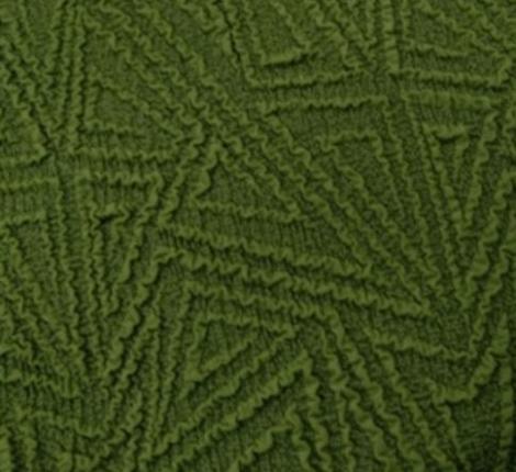 Комплект чехлов на 3-х местный угловой диван и кресло с оборкой Karteks "Классика" KAR 003-09, зелёный