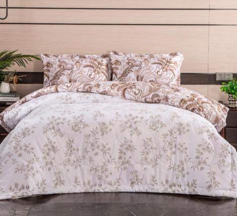 Постельное белье с одеялом "Kazanov.A." Фоджа (латте молоко), Семейный