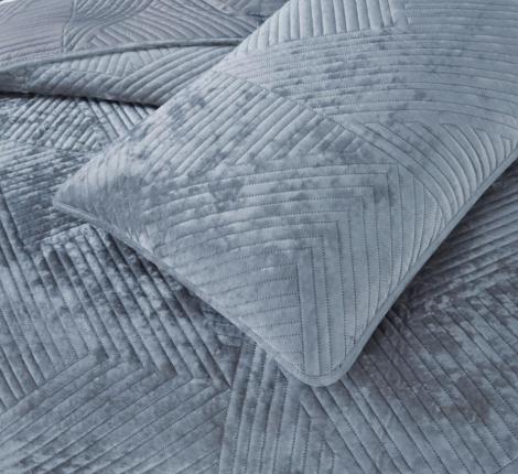 Покрывало "Sofi de Marko" Патрисия (серо-голубой 1) Велюр, 240х260