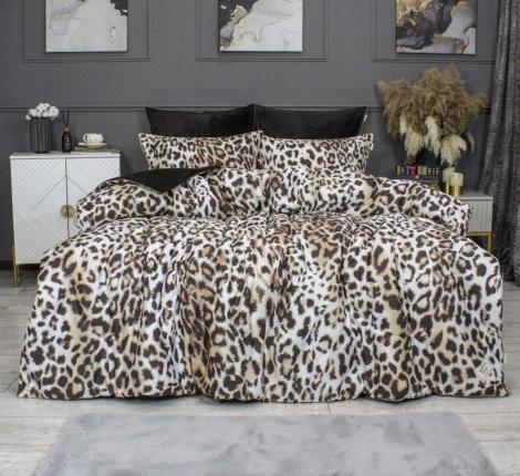 Постельное белье с одеялом "Kazanov.A." Барс (жемчужный трюфель) Велюр/Egypt Cotton, Евро