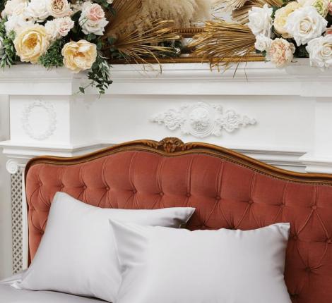 Простыня "SILVERY GREY GRASS" Шёлк, 260х280