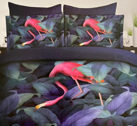 Постельное белье &quot;Arya Digital&quot; Flamingo (зеленый), 1,5 спальный