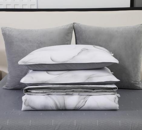 Постельное белье с одеялом "Sofi de Marko" Роберто №14 Велюр/Сатин, Евро