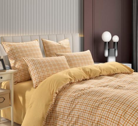 Постельное белье "Sofi de Marko" Лавр (оранжевый) Сатин, Семейный