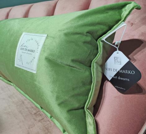 Подушка декоративная "Sofi de Marko" Джереми (салатовый) Велюр, 32х90