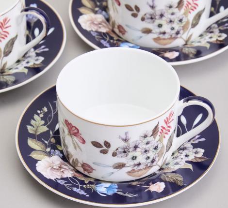 Чайный набор "BELLE" 86-2553-1 на 6 персон, 12 предметов (190 мл)