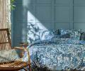 Постельное бельё "Blanc des Vosges" JUNGLE INDIGO перкаль, 1,5 спальный