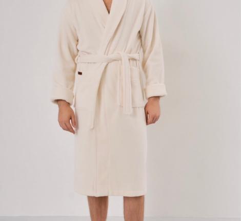 Халат мужской трига шалька "AMBIELLA A-1160" кремовый, L/XL