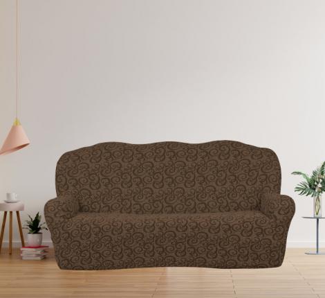 Чехол на 3-х местный диван Karteks "Классика" KAR 014-05, светло-коричневый