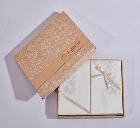 Постельное белье "Asabella" 2236-6 Сатин ДеЛюкс, Евро