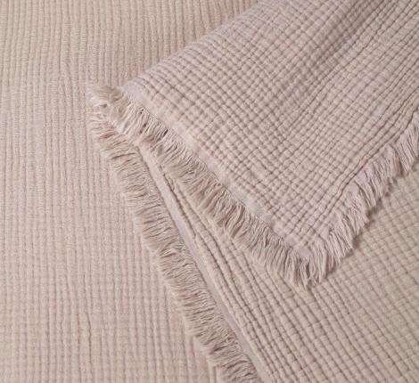 Постельное белье с покрывалом "Kazanov.A." Stonewash Muslin (латте) Муслин, Семейный