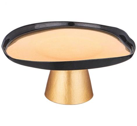 Блюдо на ножке "BOHEMIA" GOLD, диаметр 21 см