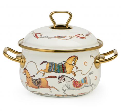 Кастрюля эмалированная с крышкой "PASSAGE", 2,1 л