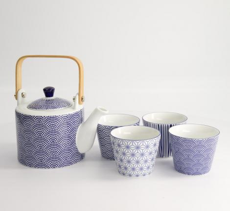 Чайный набор "Nippon Blue" на 4 персоны, 5 предметов 