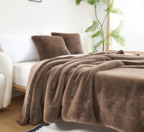 Плед "Sofi de Marko" Филиция (кофейный) Искусственный мех, 160х220