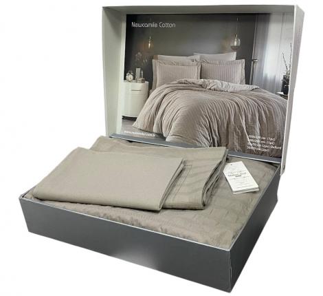 Постельное бельё "Maison D'or" NEW CAMILLE Жатый сатин Евро, серый