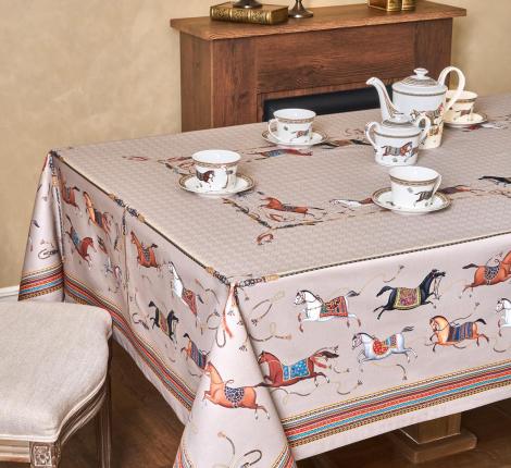 Скатерть с пропиткой SANTALINO "PASSAGE" 140х300 см, капучино