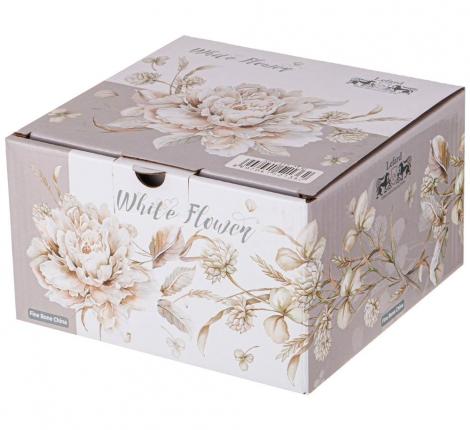 Чайная пара "WHITE FLOWER" (серая), 330 мл