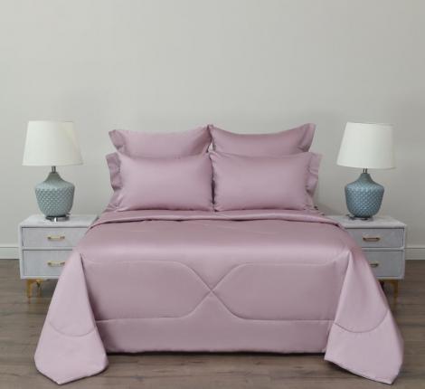 Постельное белье с одеялом "Sofi de Marko" Premium Mako (лиловый) Сатин ДеЛюкс, Евро