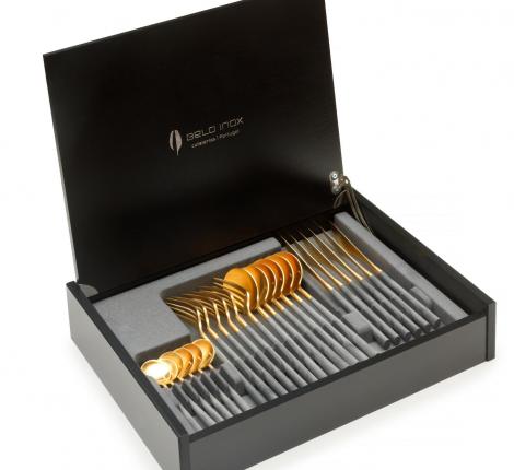 Набор столовых приборов "NEO" GREY GOLD 46 на 6 персон, 24 предмета